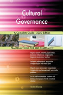 Cultural Governance a Complete Guide - 2020 Edition - Epub + Converted Pdf